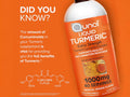 Qunol Liquid Turmeric 1000 mg 600ml turmeric absorption and joint support benefits graphic