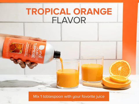 Qunol Liquid Turmeric Extra Strength 1000 mg Tropical Orange 600ml product display