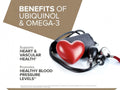 Qunol PLUS Ubiquinol 200mg and Omega-3 250mg 90 softgels product display