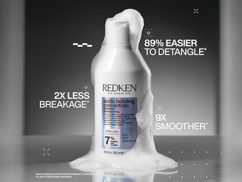 Redken Acidic Bonding Concentrate Shampoo bottle, 300ml, formulation.