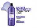 Redken Blondage Color Depositing Purple Conditioner bottle, 1000ml, formulation.