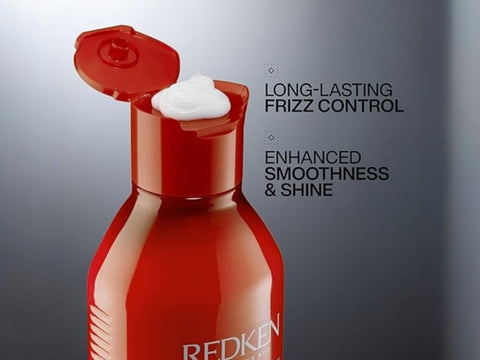Redken Frizz Dismiss Conditioner bottle, 300ml, anti-frizz, formulation.