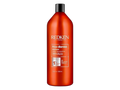 Redken Frizz Dismiss Shampoo bottle, sulfate-free, 1000ml on white background.