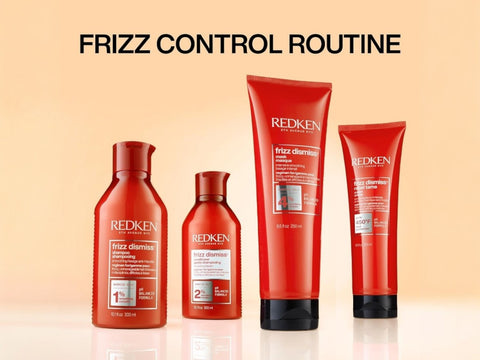 Redken Frizz Dismiss Shampoo bottle, sulfate-free, 300ml formulation rout