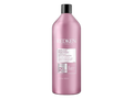 Redken Volume Injection Conditioner for fine hair, 1000ml bottle, on white background.