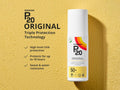 Riemann P20 Original SPF50+ Sunscreen Spray bottle, 200ml, on white background.