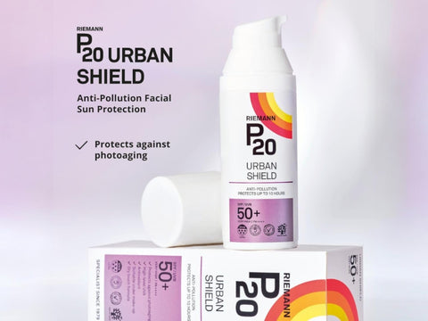 Riemann P20 Urban Shield SPF50+ Facial Protection Cream tube & box, 50g.