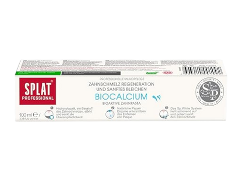 Splat Professional Biocalcium toothpaste tube on a white background