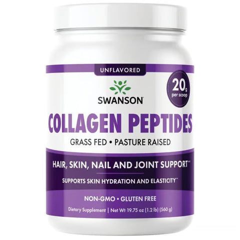 Swanson Collagen Peptides supplement container on a white background