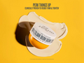 Product packaging with a label on a yellow background
