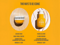 Two product images with labels 'Brazilian Bum Bum Cream' and 'Weightless Lotion' on a yellow background.