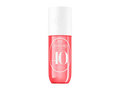 Red bottle with white cap on a white background
