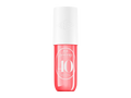 Red bottle with white cap on a white background