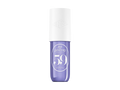 Purple bottle with white cap on a white background