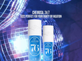 Two bottles of Sol Janeiro 76 with disco ball background
