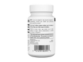 White supplement bottle with label on a white background