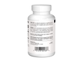 White supplement bottle with label on a white background