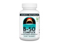 Bottle of Source Naturals B-50 Complex supplement on a white background