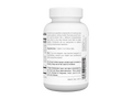 White supplement bottle with label on a white background