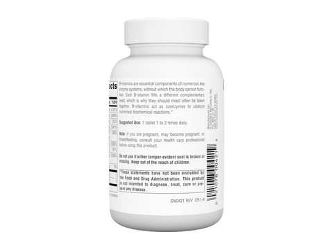 White supplement bottle with label on a white background