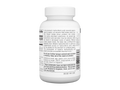 White supplement bottle with label on a white background