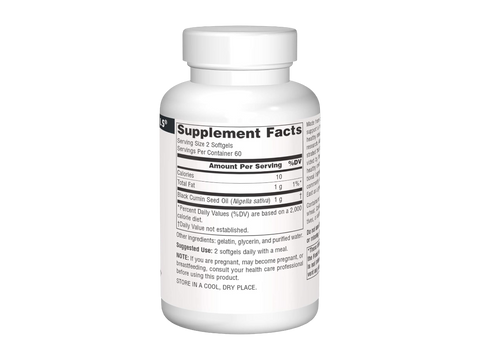 Supplement bottle with label on a white background