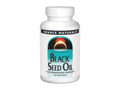 Bottle of Source Naturals Black Seed Oil on a white background