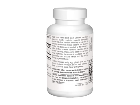 White supplement bottle with label on a white background
