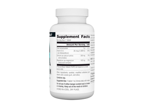 Supplement bottle with label on a white background