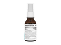 Brown supplement bottle with white label on a white background