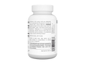 White supplement bottle with label on a white background
