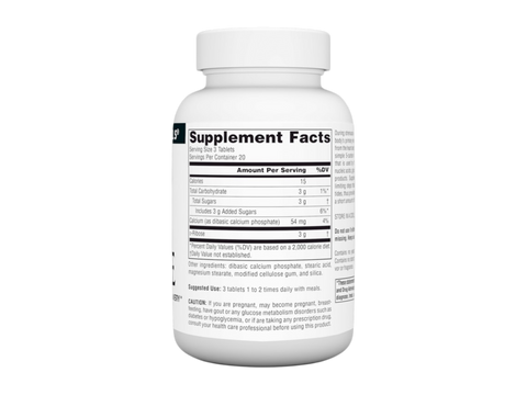 Supplement bottle with label on a white background