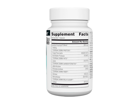 Supplement bottle with label on a white background