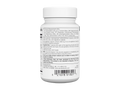 White supplement bottle with label on a white background