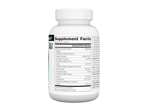 Supplement bottle with label on a white background