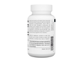 White supplement bottle with label on a white background