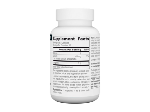 Supplement bottle with label on a white background