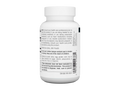 White pill bottle with text and a bar code on a white background