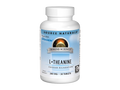 Bottle of Source Naturals L-Theanine supplement on a white background