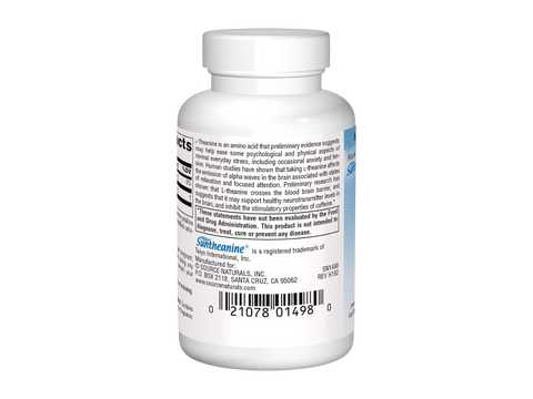 White supplement bottle with label on a white background