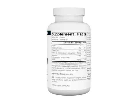 Supplement bottle with label on a white background
