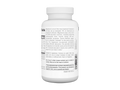 White supplement bottle with label on a white background