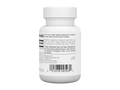 White supplement bottle with label on a white background