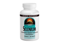 Supplement bottle labeled 'Selenium' by Source Naturals on a white background