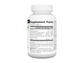 Supplement bottle with label on a white background