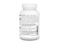 White supplement bottle with label on a white background