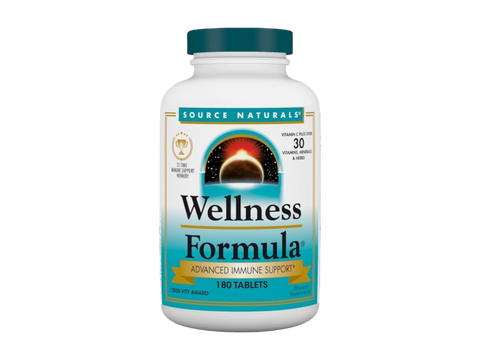 Source Naturals Wellness Formula supplement bottle on a white background