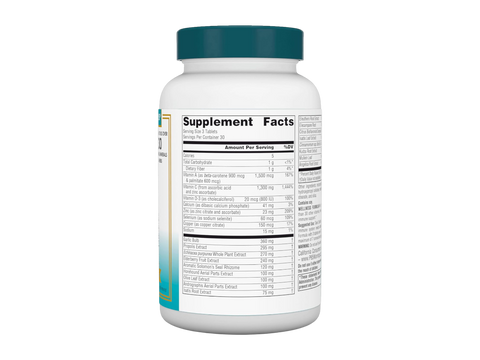 Supplement bottle with label on a white background