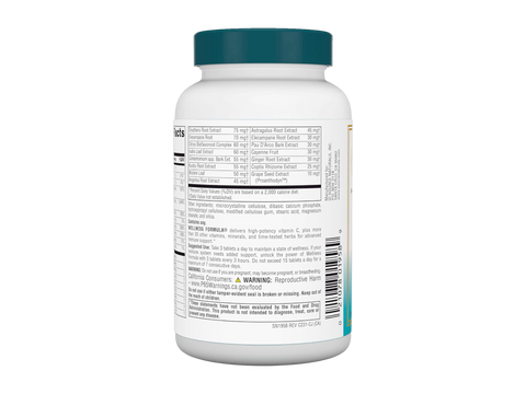 Supplement bottle with label on a white background