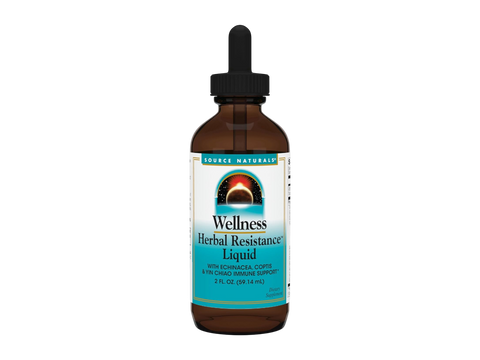 Bottle of Wellness Herbal Resistance Liquid on a white background